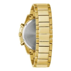 Bulova Mens Gold Tone Stainless Steel Bracelet Watch 97d121