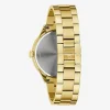 Bulova Mens Gold Tone Stainless Steel Bracelet Watch 97b227