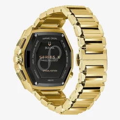 Bulova Mens Gold Tone Stainless Steel Bracelet Watch 98b429