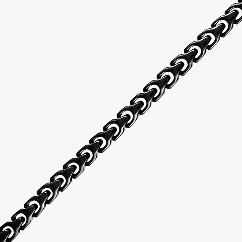 Bulova Mens Stainless Steel 8 1/2 Inch Solid Link Chain Bracelet