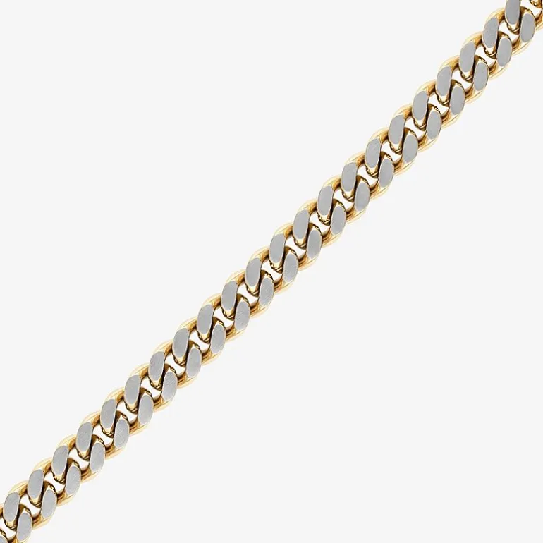 Bulova Mens Stainless Steel 8 1/2 Inch Solid Curb Chain Bracelet