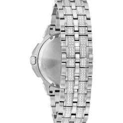 Bulova Octava Mens Silver Tone Stainless Steel Bracelet Watch 96c134