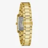 Bulova Our Lady Of Guadalupe / Nuestra Señora De Guadalupe Womens Diamond Accent Gold Tone Stainless Steel Bracelet Watch 97p169