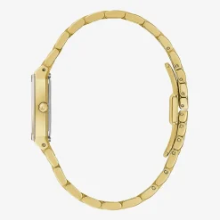 Bulova Our Lady Of Guadalupe / Nuestra Señora De Guadalupe Womens Diamond Accent Gold Tone Stainless Steel Bracelet Watch 97p140lg
