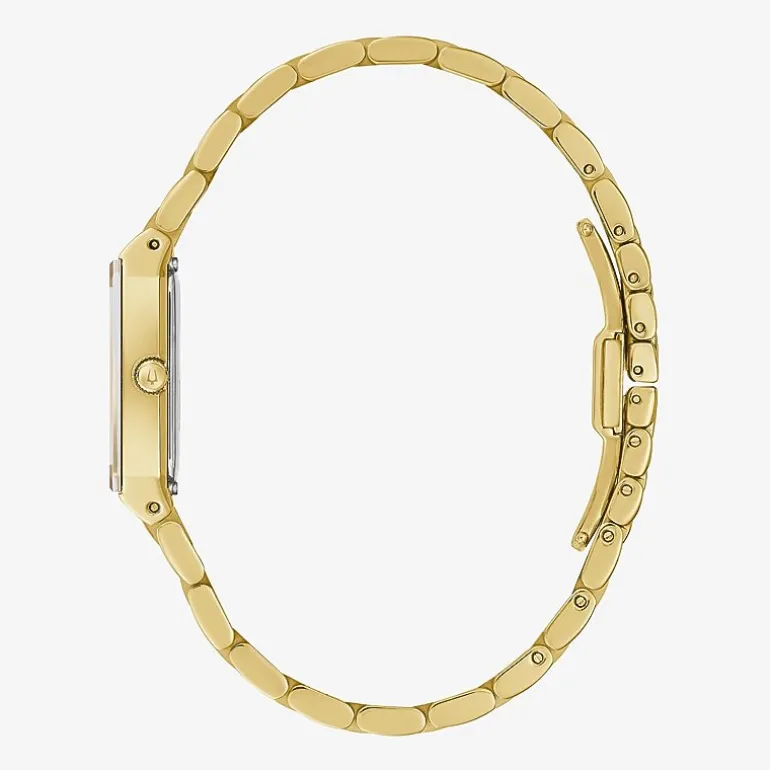 Bulova Our Lady Of Guadalupe / Nuestra Señora De Guadalupe Womens Diamond Accent Gold Tone Stainless Steel Bracelet Watch 97p140lg