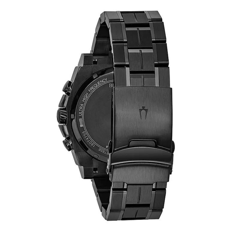 Bulova Precisionist Mens Chronograph Gray Stainless Steel Bracelet Watch 98b229