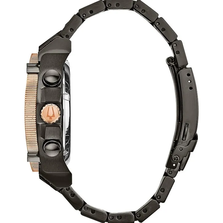Bulova Precisionist Mens Two Tone Stainless Steel Bracelet Watch 98d149