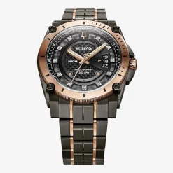 Bulova Precisionist Mens Two Tone Stainless Steel Bracelet Watch 98d149