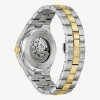 Bulova Prestige Mens Automatic Two Tone Stainless Steel Bracelet Watch 98a339