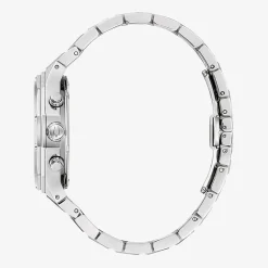 Bulova Prestige Mens Chronograph Silver Tone Stainless Steel Bracelet Watch 96b459