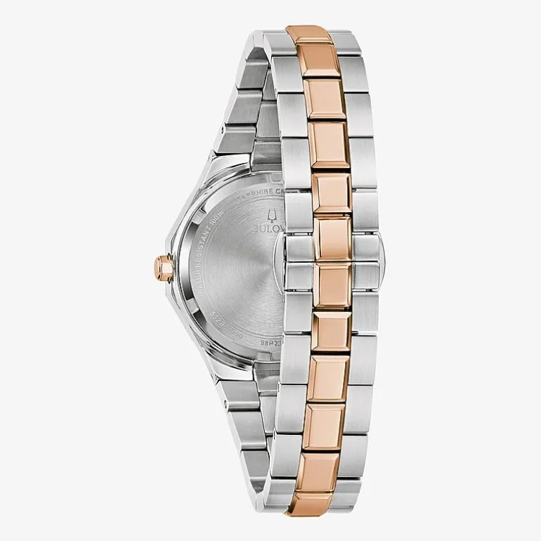 Bulova PrestigeN Womens Two Tone Stainless Steel Bracelet Watch 98p235