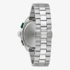 Bulova Racing Mens Chronograph Silver Tone Stainless Steel Bracelet Watch 98b468