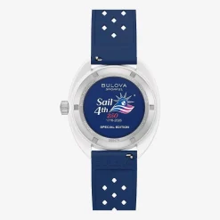 Bulova Snorkel Mens Blue Strap Watch 98b474