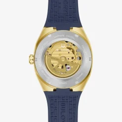 Bulova Surveyor Lp Mens Automatic Blue Strap Watch 97a205