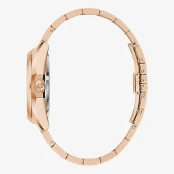Bulova Surveyor Mens Automatic Rose Goldtone Stainless Steel Bracelet Watch 97b234