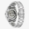 Bulova Surveyor Mens Automatic Silver Tone Stainless Steel Bracelet Watch 96b436