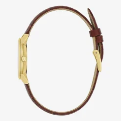 Bulova Sutton Womens Diamond Accent Brown Leather Strap Watch 97p170