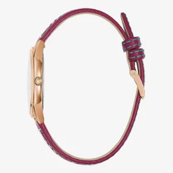Bulova Sutton Womens Red Leather Strap Watch 97l204