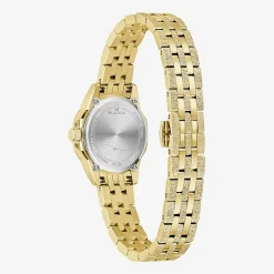 Bulova Womens Gold Tone Stainless Steel Bracelet Watch 97l192