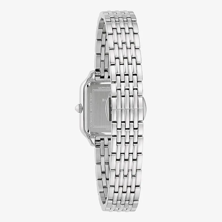Bulova Womens Silver Tone Stainless Steel Bracelet Watch 96r256