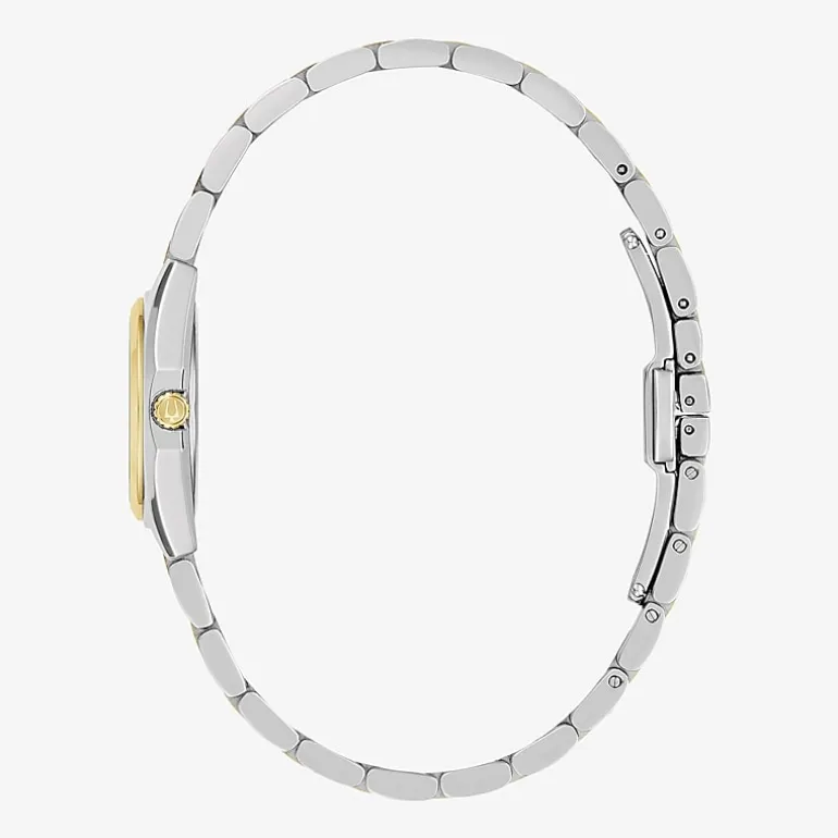 Bulova Womens Two Tone Stainless Steel Bracelet Watch 98l329