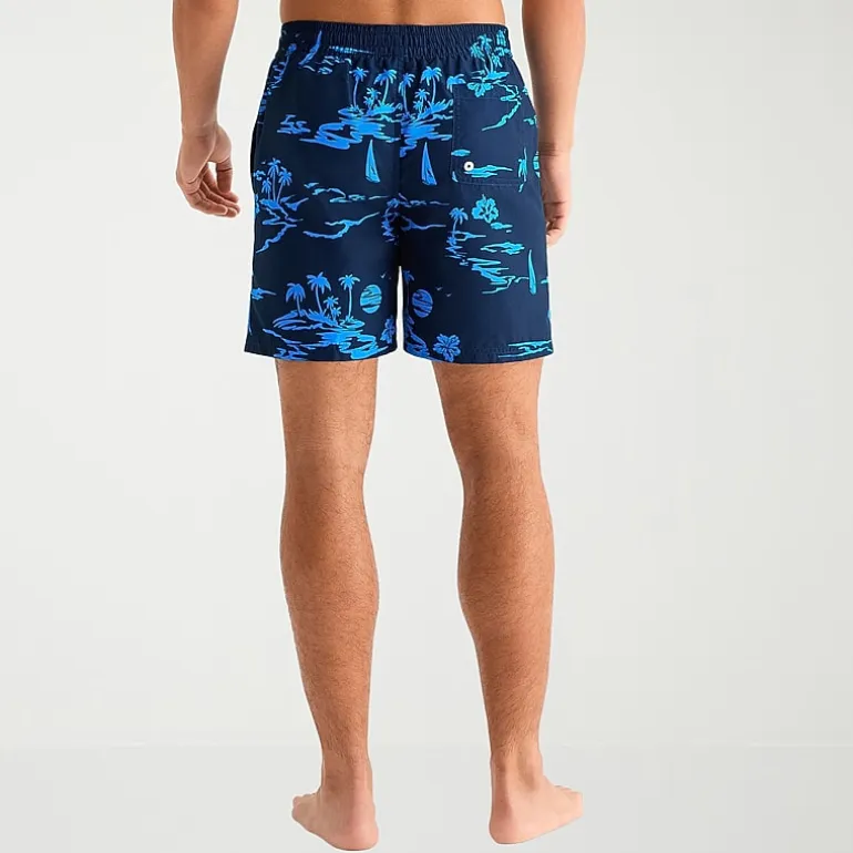 Burnside Mens Drawstring Waist 6" Swim Trunks