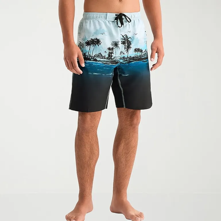 Burnside Mens Drawstring Waist 8" Swim Trunks