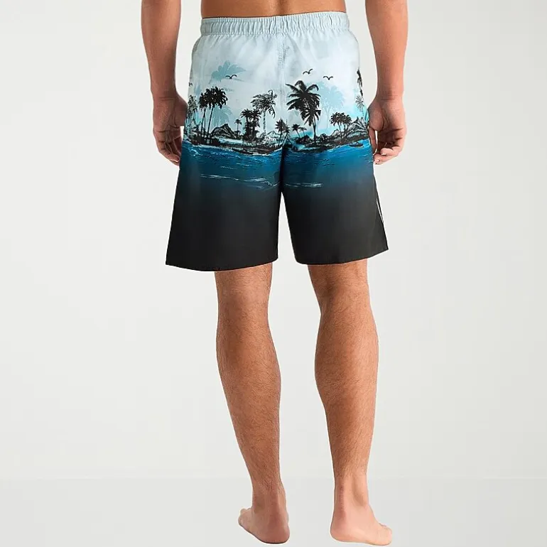 Burnside Mens Drawstring Waist 8" Swim Trunks