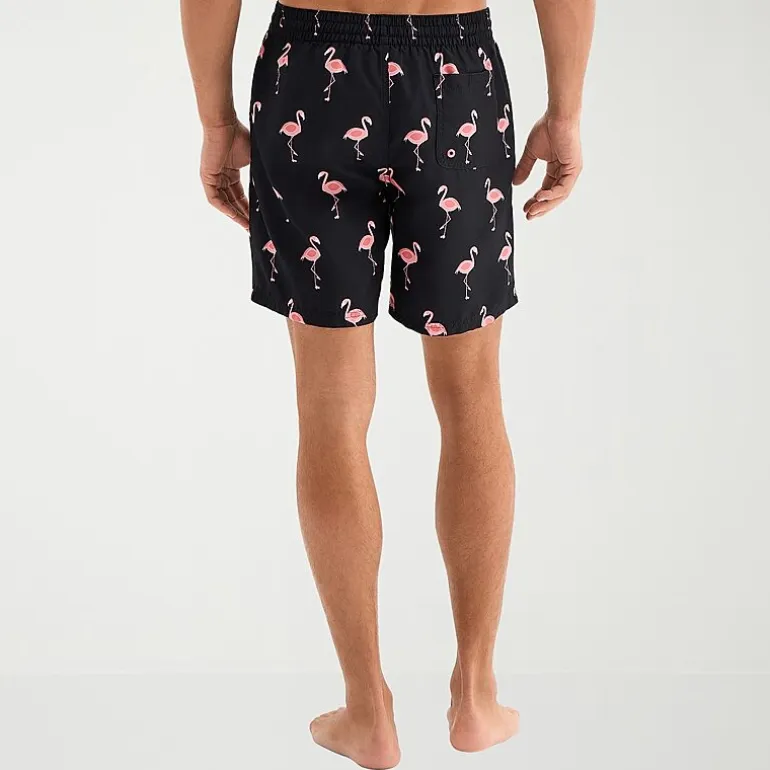 Burnside Mens Drawstring Waist 6" Animal Swim Trunks