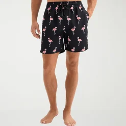 Burnside Mens Drawstring Waist 6" Animal Swim Trunks