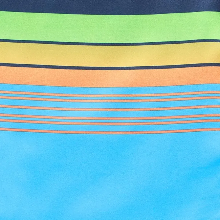 Burnside Mens Drawstring Waist 6" Striped Swim Trunks