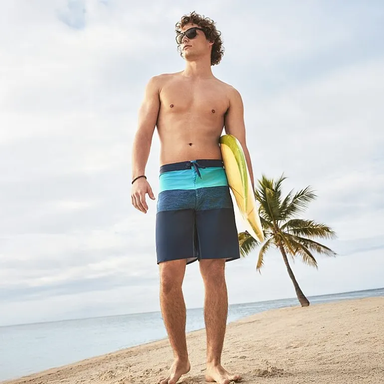 Burnside Mens 9 1/2" Striped Board Shorts