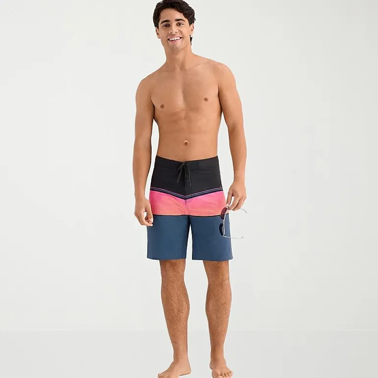 Burnside Mens 9 1/2" Striped Board Shorts