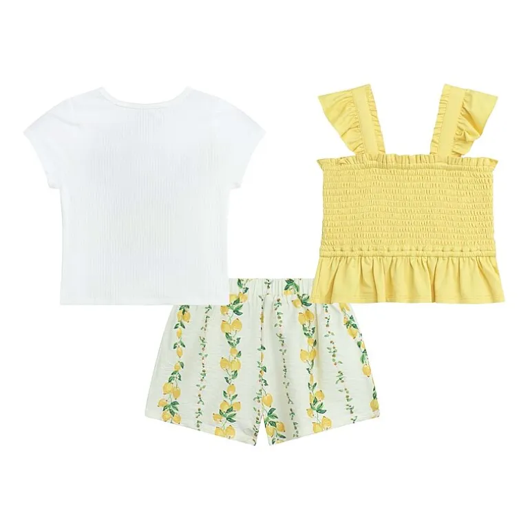 by&by girl Lemons Toddler Girls 3-pc. Short Set