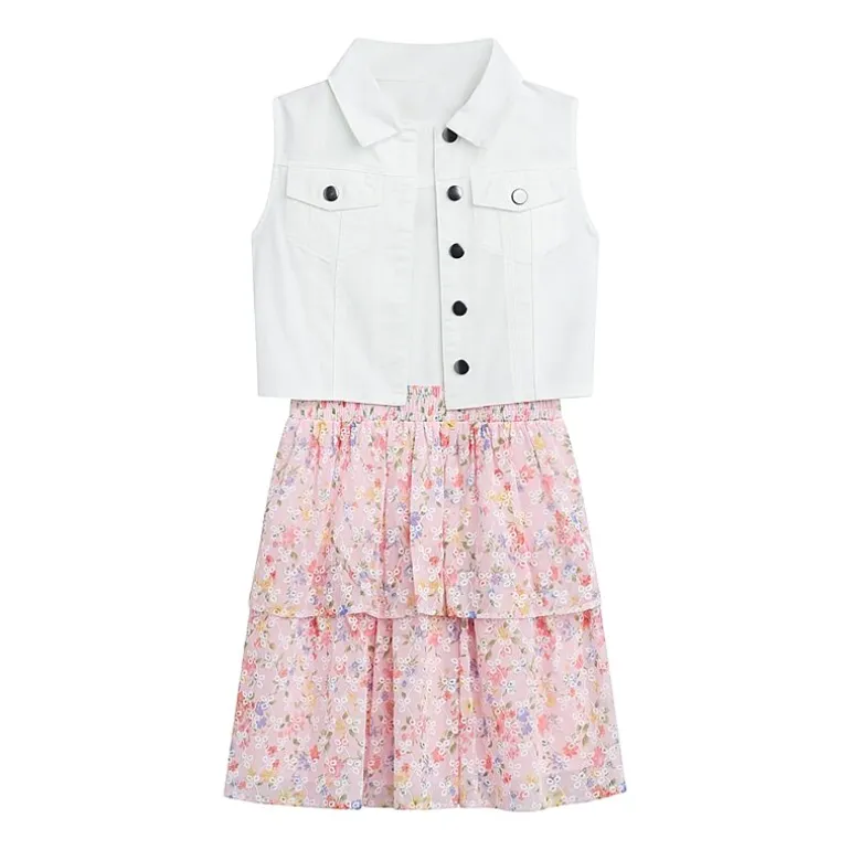 by&by girl Little & Big Kid Girls Floral 2-pc. Dress Set