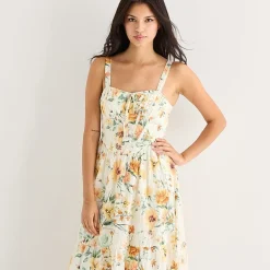 by&by Womens Juniors Sweetheart Neck Sleeveless A-Line Dress