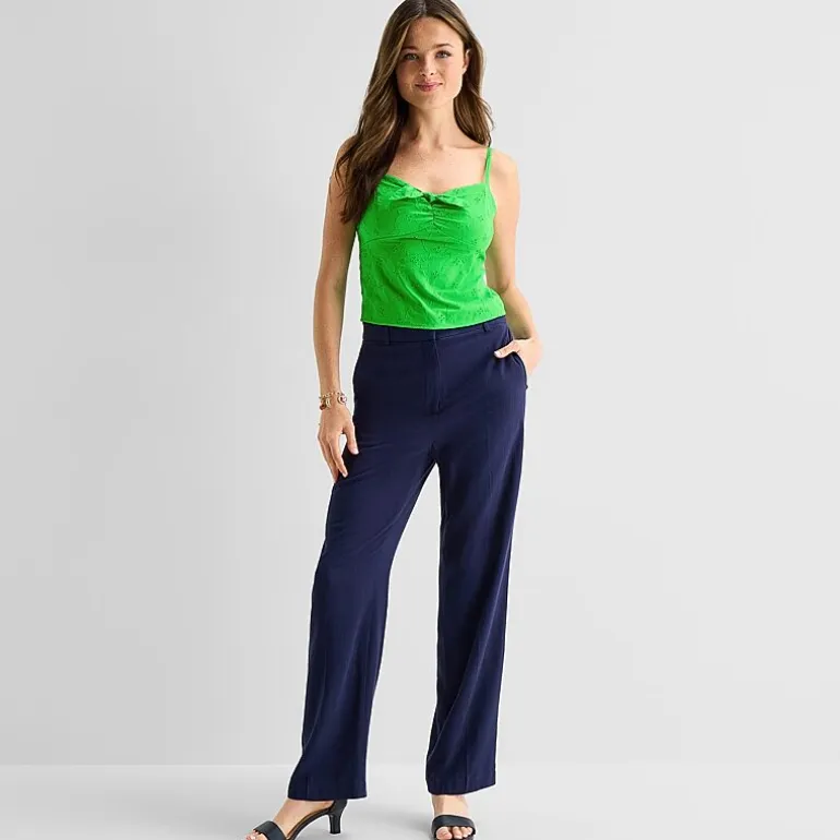 by&by Womens Juniors Sweetheart Neck Sleeveless Blouse
