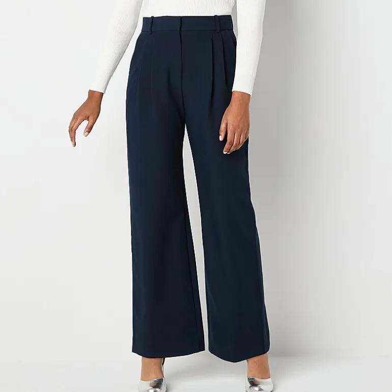 by&by Womens Juniors Wide Leg High Rise Trouser