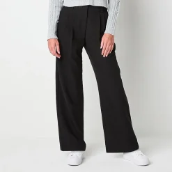 by&by Womens Juniors Wide Leg High Rise Trouser