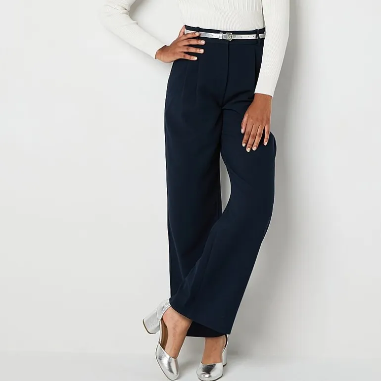 by&by Womens Juniors Wide Leg High Rise Trouser