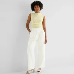 by&by Womens Juniors Wide Leg Mid Rise Trouser
