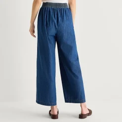 by&by Womens Juniors Wide Leg Mid Rise Trouser