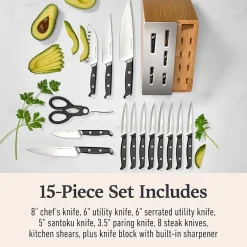 Calphalon 15-pc. with Sharpin Edgetech Knife Block Set