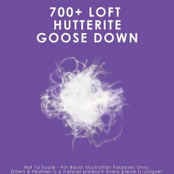 Canadian Down & Feather Company 725 Loft Hutterite White Goose Down Pillow - Firm Support