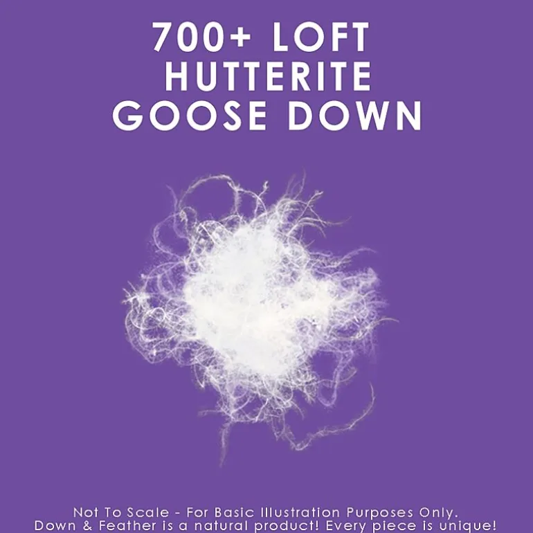 Canadian Down & Feather Company 725 Loft Hutterite White Goose Down Pillow - Firm Support