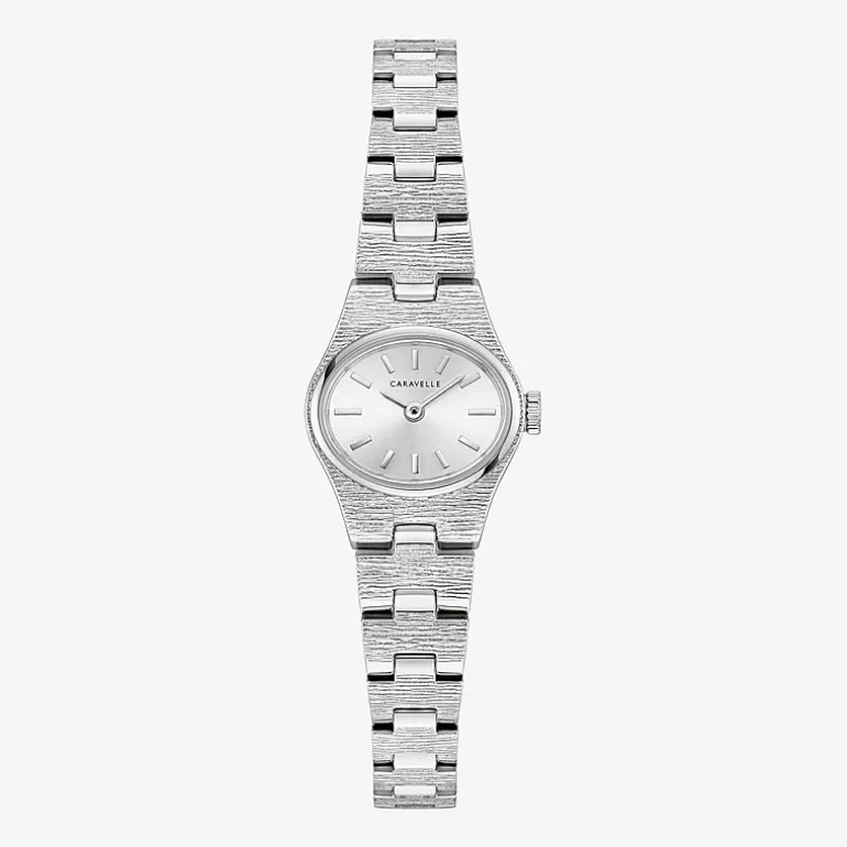 Caravelle Designed By Bulova Womens Silver Tone Stainless Steel Bracelet Watch 43l228