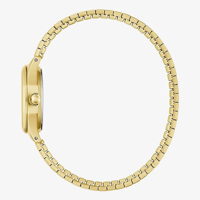 Caravelle Designed By Bulova Womens Gold Tone Stainless Steel Bracelet Watch 44l268