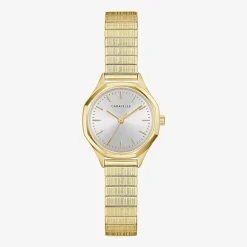 Caravelle Designed By Bulova Womens Gold Tone Stainless Steel Bracelet Watch 44l268