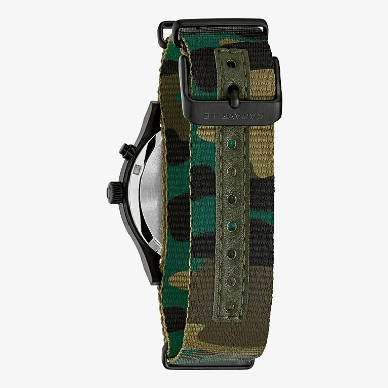 Caravelle Designed By Bulova Mens Multicolor Strap Watch 45c121