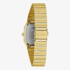 Caravelle Designed By Bulova Mens Diamond Accent Black Stainless Steel Bracelet Watch 45d111